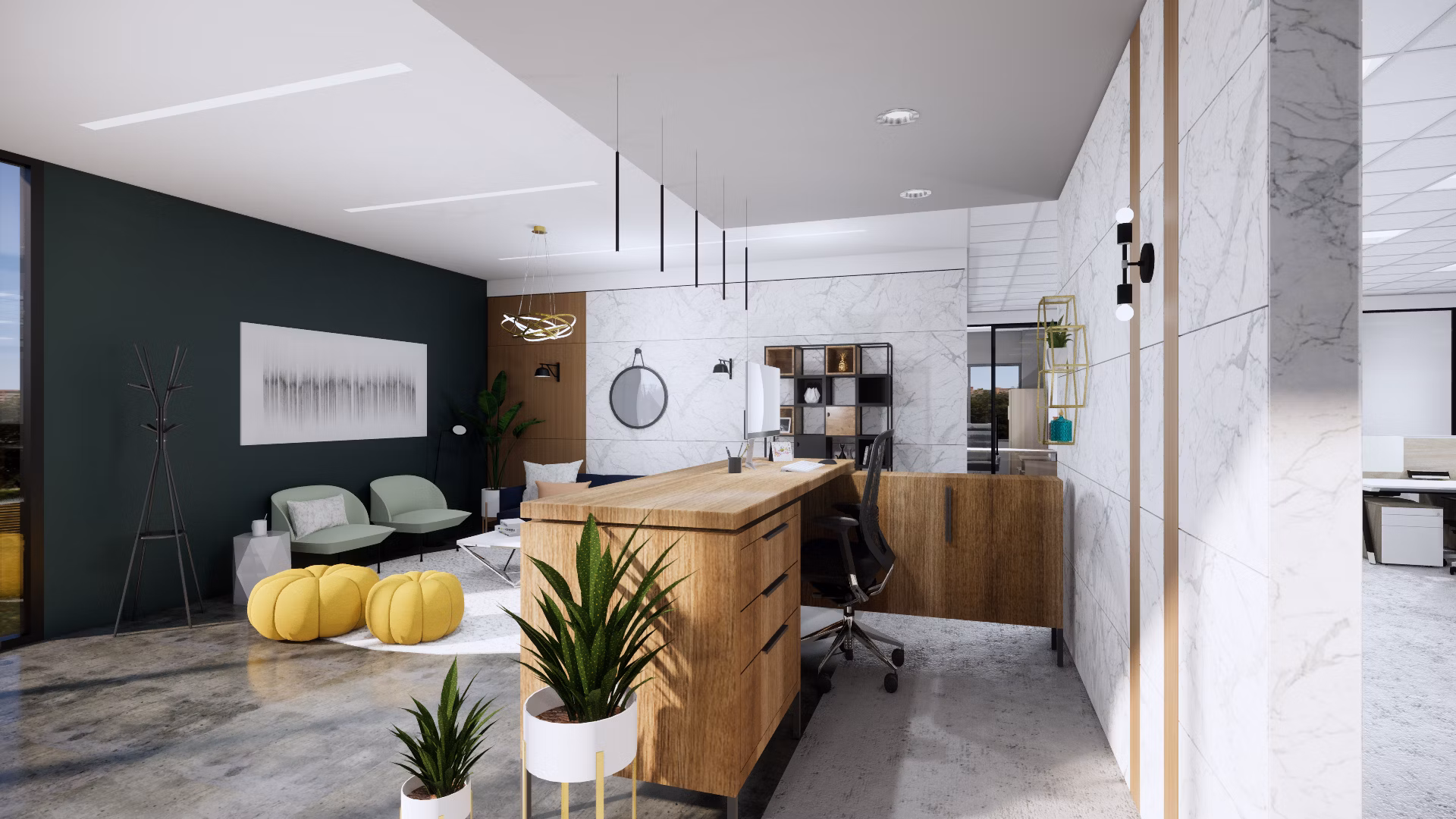 falkbuilt faux marble showcase