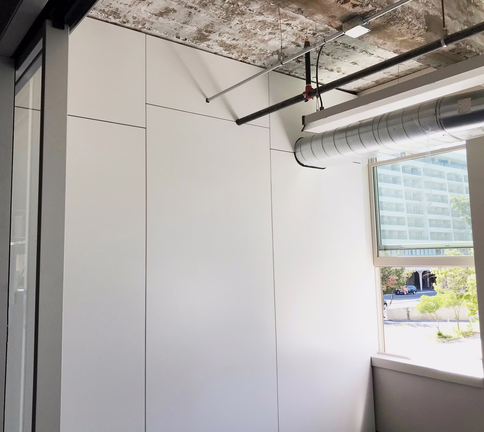 old ceiling with new duct work