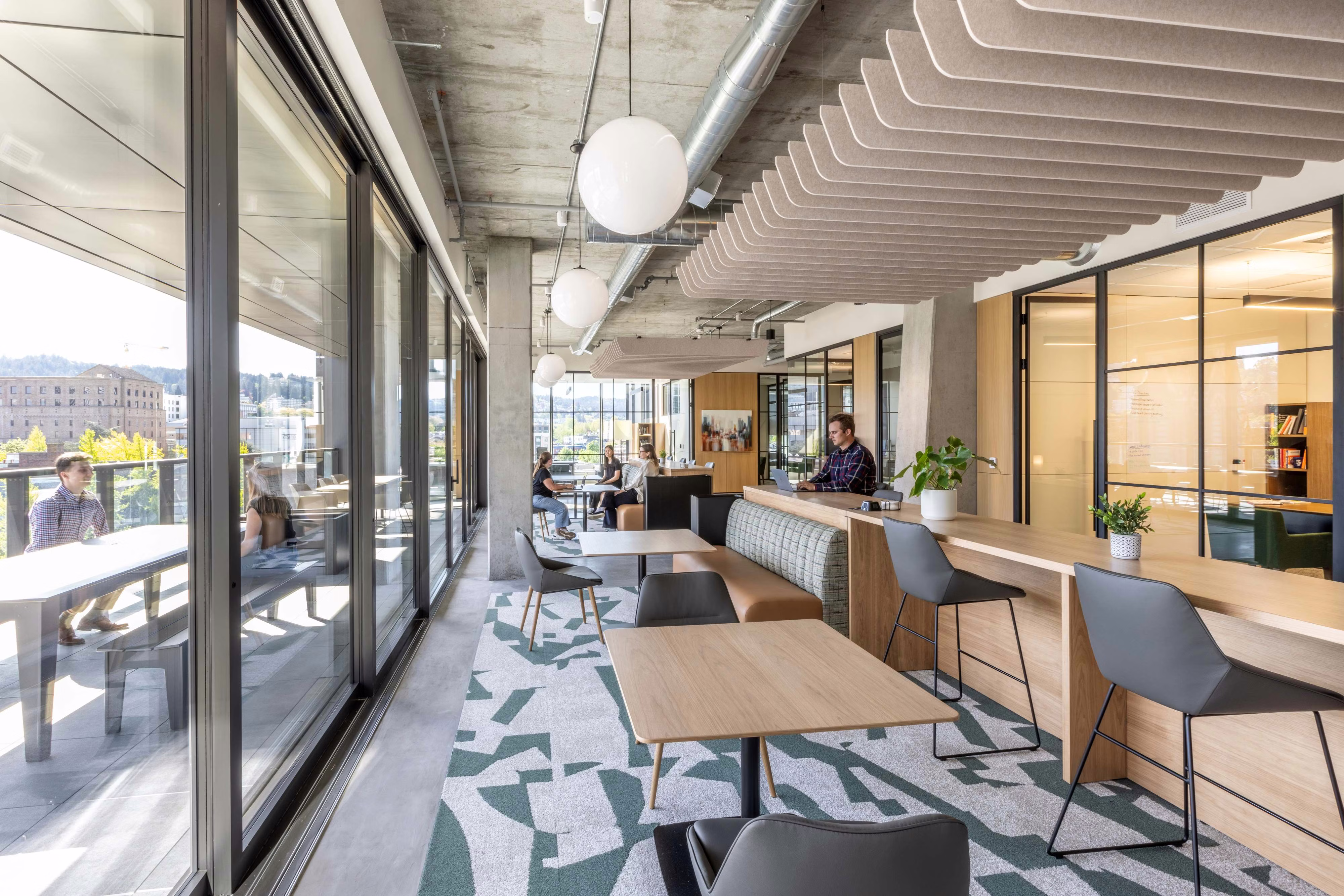Modern office space with natural light